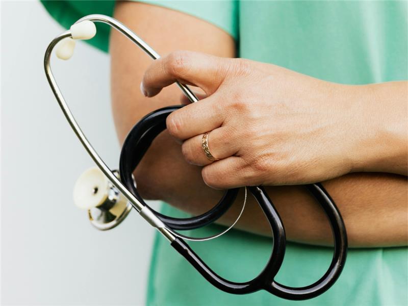 Medical Profesional holding a Stethoscope