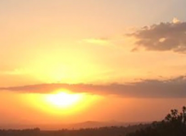 A sun sets in Africa