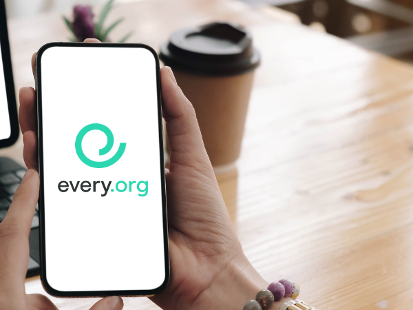 Every.org on a phone screen