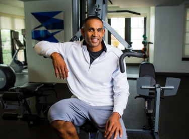 Grant Hill, at the gym
