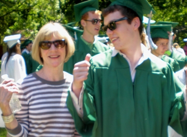 Diana Yoder and her son at graduation